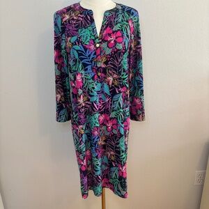 Pappagallo Tropical Floral Dress Women's Size Small